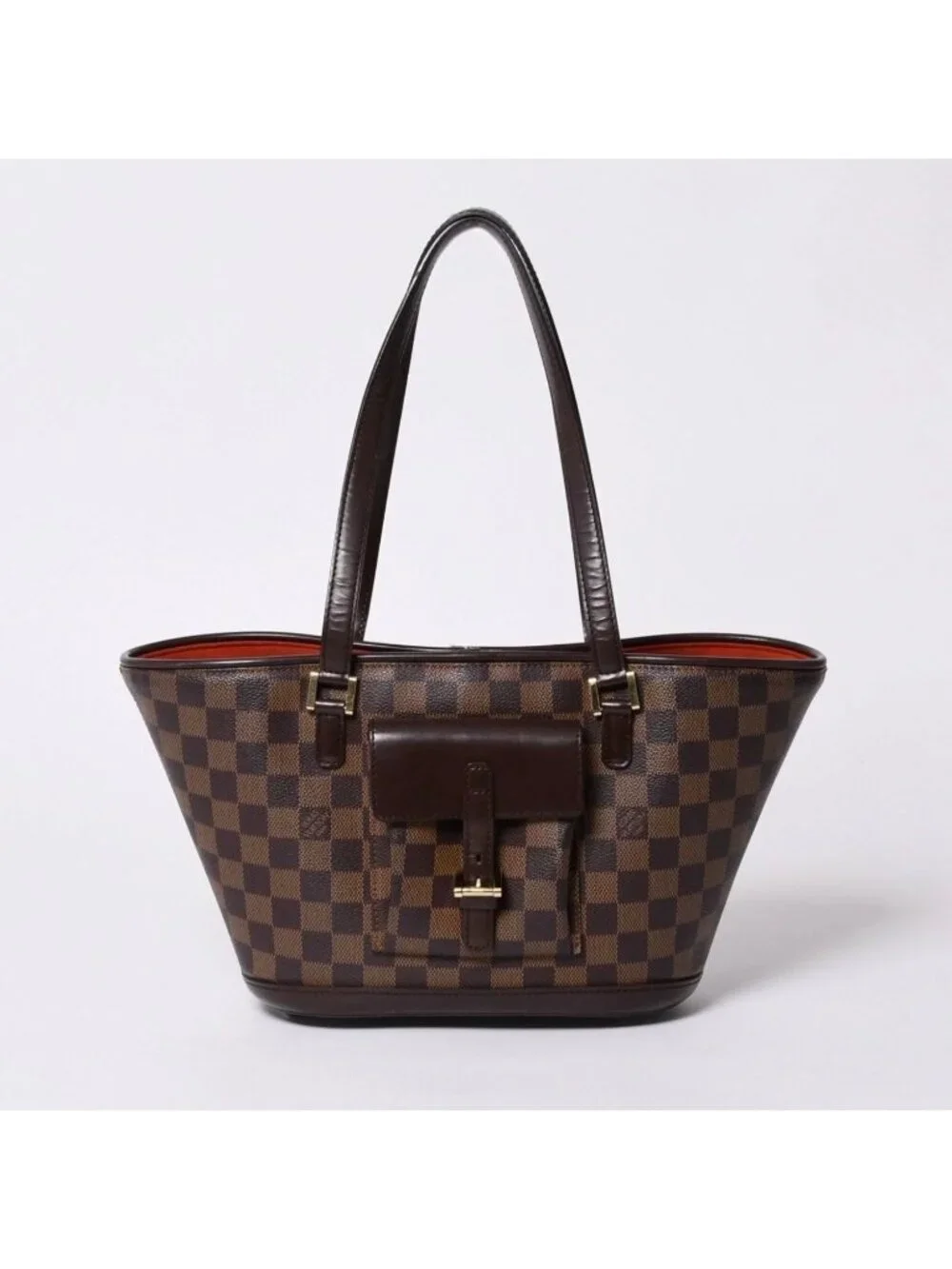 Louis Vuitton Handbag Manosque PM Damier Brown Gold